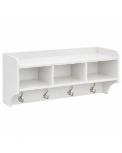 Birch Canyon Wall-Mounted Entryway Organizer Shelf - White