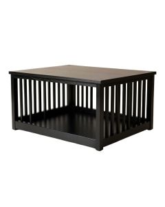 Meadow Crossing Empty Furniture-Style Pet Crate - Black (synthetic illustration; no displayed measurements)