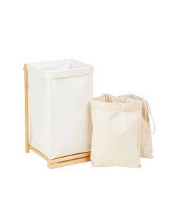 Moss Bluff Laundry Sorting Station With Plain Removable Bags - White