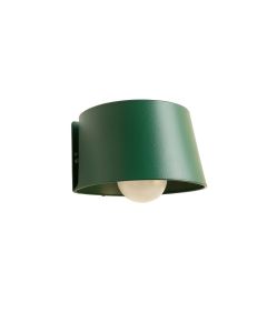 Maple Dale Wall Sconce Mounted On A Plain Wall - Green