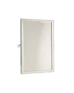 Gennessee Beveled Polished Frameless Wall Mirror With Hooks