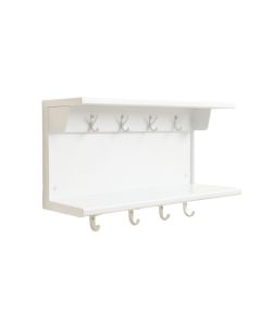 Bay Crossing Wall-Mounted Entryway Organizer Shelf - White (synthetic illustration; no displayed measurements)