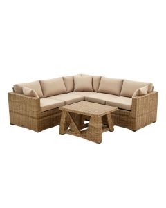 Binpal 7 Piece Rattan Sectional Seating Group With Cushions (synthetic illustration; no displayed measurements)
