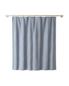 River Branch Shower Curtain Hanging Flat From A Plain Rod - Blue (synthetic illustration; no displayed measurements)