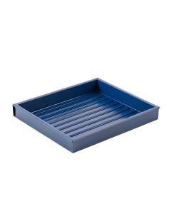 Birch Crossing Empty Under-Desk Cable Tray - Blue (synthetic illustration; no displayed measurements)