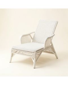 Cedar Bridge Outdoor Lounge Chair - White (synthetic illustration; no displayed measurements)