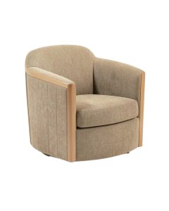 Anstett 30.5 '' Wide Polyester Swivel Barrel Chair