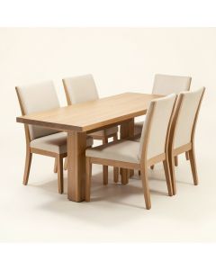 Olivã©R 5 Piece Extendable Solid Wood Dining Set (synthetic illustration; no displayed measurements)