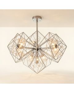 Moxley 6-Light Unique / Statement Geometric Chandelier (synthetic illustration; no displayed measurements)