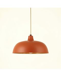Harbor Crossing Pendant Light Suspended From One Plain Cable - Terracotta (synthetic illustration; no displayed measurements)