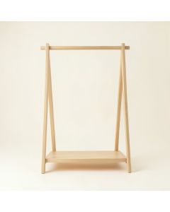 Meadow Bridge Empty Garment Rack - Beige (synthetic illustration; no displayed measurements)