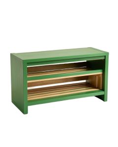 Maple Arc Shoe Storage Bench (synthetic illustration; no displayed measurements)