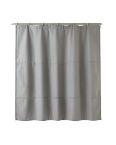 Cliff Crest Shower Curtain Hanging Flat From A Plain Rod - Gray (synthetic illustration; no displayed measurements)