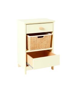 Cliff Bend Freestanding Pull-Out Hamper Cabinet - Ivory (synthetic illustration; no displayed measurements)