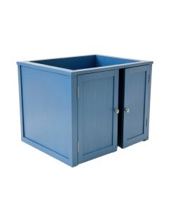 Meadow Crossing Empty Furniture-Style Litter Enclosure - Blue (synthetic illustration; no displayed measurements)