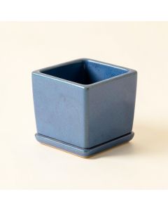 Clay Crest Empty Planter - Blue (synthetic illustration; no displayed measurements)