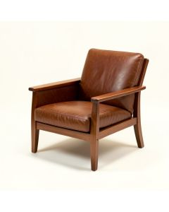 Keila 27 '' Wide Genuine Leather Lounge Chair (synthetic illustration; no displayed measurements)