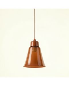 Clay Bluff Pendant Light Suspended From One Plain Cable - Terracotta (synthetic illustration; no displayed measurements)