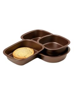 Ayesha Nonstick Bakeware Cake Pan , Cookie Sheet , And Springform Pan Set , 3-Piece