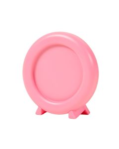 14 '' Pink Hibiscus Clock With Thermometer (synthetic illustration; no displayed measurements)