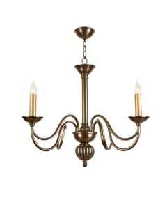 3 - Light Candle Style Classic / Traditional Chandelier (synthetic illustration; no displayed measurements)