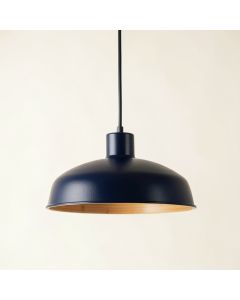 Oak Bluff Pendant Light Suspended From One Plain Cable - Navy (synthetic illustration; no displayed measurements)