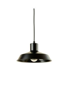 Dune Bend Pendant Light Suspended From One Plain Cable - Black (synthetic illustration; no displayed measurements)
