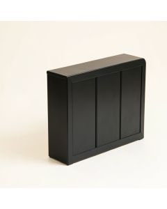 Shore Bluff Narrow Outdoor Storage Bench - Black (synthetic illustration; no displayed measurements)
