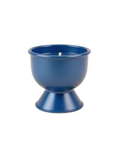 Olive Bend Empty Candle Holder - Blue