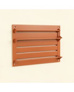 Moss Bridge Empty Wall-Mounted Tool Organizer Panel - Terracotta (synthetic illustration; no displayed measurements)