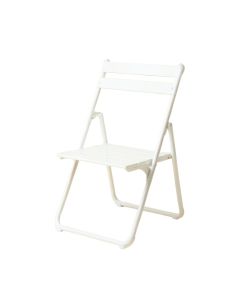 Heath Bridge Folding Outdoor Chair - White (synthetic illustration; no displayed measurements)