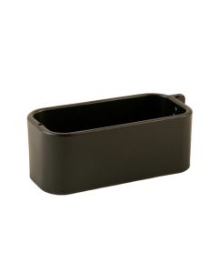 Cedar Bluff Empty Railing Planter With Integral Brackets - Black