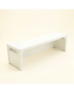 Cedar Crest Narrow Outdoor Storage Bench - White (synthetic illustration; no displayed measurements)
