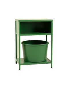 River Arc Freestanding Pull-Out Hamper Cabinet - Green