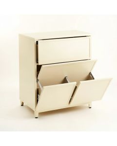 Cedar Bend Freestanding Pull-Out Hamper Cabinet - Ivory (synthetic illustration; no displayed measurements)
