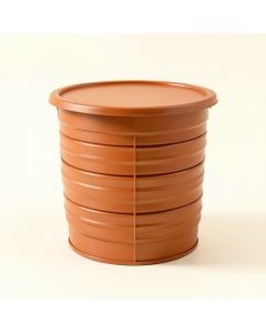 Maple Bend Closed Garden Compost Bin - Terracotta (synthetic illustration; no displayed measurements)