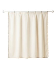Dawn Dell Shower Curtain Hanging Flat From A Plain Rod - Ivory