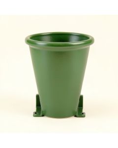 Ash Crest Empty Railing Planter With Integral Brackets - Green (synthetic illustration; no displayed measurements)