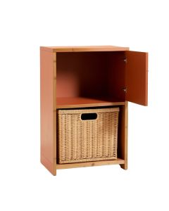 Oak Bridge Freestanding Pull-Out Hamper Cabinet - Terracotta (synthetic illustration; no displayed measurements)