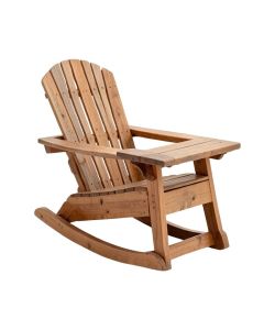 Tubbs Solid Wood Rocking Adirondack Chair With Table