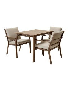 Abdallah Outdoor 3 Piece Bistro Set With Cushions