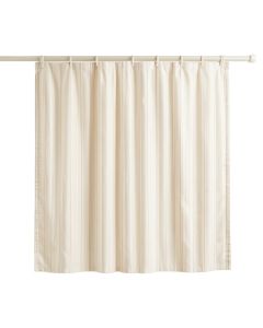 Hazel Brook Shower Curtain Hanging Flat From A Plain Rod - Ivory (synthetic illustration; no displayed measurements)