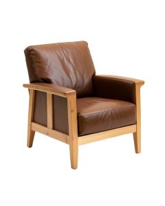 Nalston 39 '' Wide Top Grain Leather Armchair (synthetic illustration; no displayed measurements)