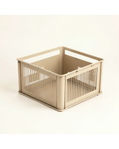 Hazel Bridge Empty Furniture-Style Pet Crate - Beige (synthetic illustration; no displayed measurements)