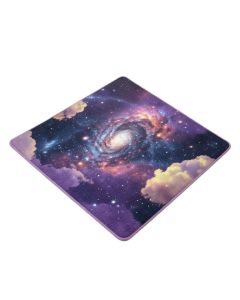 Night Time With Clouds And Stars Space Constellations Depths Of Universe Indigo Pale Kitchen Mat (synthetic illustration; no displayed measurements)