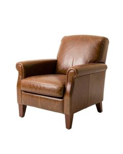 Basham 43 '' Wide Top Grain Leather Club Chair (synthetic illustration; no displayed measurements)