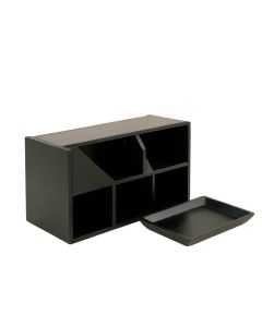 Lake Bend Empty Coffee-Station Organizer - Black (synthetic illustration; no displayed measurements)