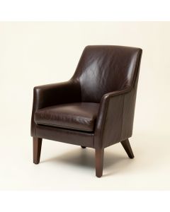 Erisha Leather Upholstered Dining Chair In Espresso (synthetic illustration; no displayed measurements)