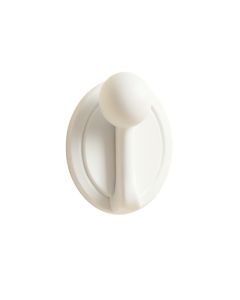 Oak Arc Wall-Mounted Robe Hook - White