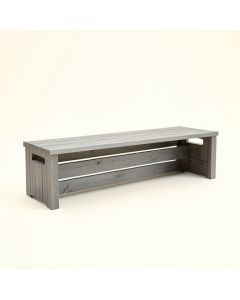 Cedar Bluff Narrow Outdoor Storage Bench - Gray (synthetic illustration; no displayed measurements)